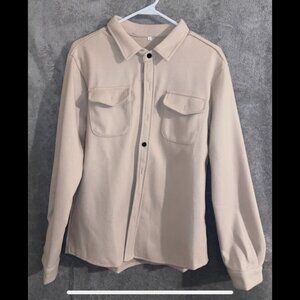 Beige Button Down Shirt